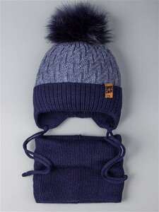 РусБубон комплект шапка вязаная и снуд