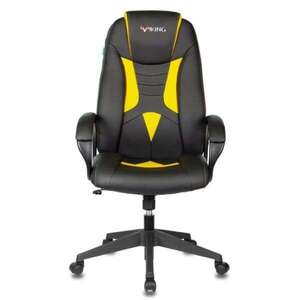 Кресло игровое Бюрократ VIKING-8N/BL-YELL черный/желтый искусственная кожа
