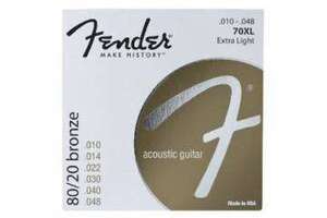 Струны FENDER STRINGS NEW ACOUSTIC 70XL 80/20 BRNZ BALL END 10-48