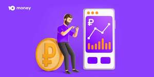 Возврат 5% за инвестиции в приложении ЮMoney (максимум 3 000 ₽)