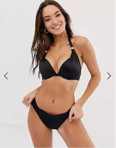 Черный бикини-топ пуш-ап Dorina