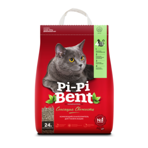 Наполнитель глиняный для кошачьего туалета Pi-Pi-Bent Сенсация свежести 24л. (цена для премиум аккаунтов, 418₽ через Озон.счёт)