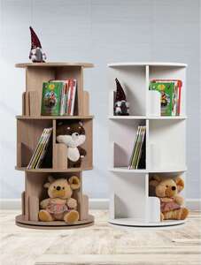 Книжный поворотный стеллаж 360 градусов