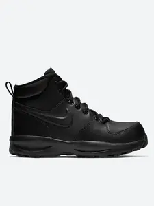 Ботинки Nike Manoa, кожаные, черные, р-р 35.5 RU (с картой Ozon)