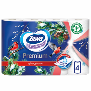 Бумажные полотенца Zewa Premium decor, 4 рулона