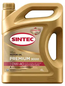 Масло SINTEC premium 9000 0W-40, 4л (С озон картой)