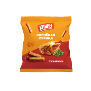 Сухарики Клины ржаные со вкусом копченой курицы 40 г