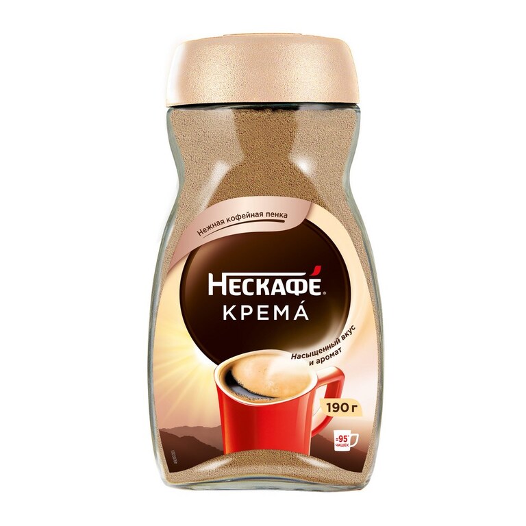 Кофе Нескафе крема, 190 г + возврат 189 баллов на карту Ашан | Pepper