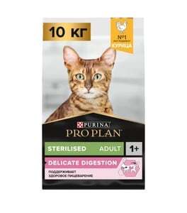 Сухой корм для кошек PRO PLAN для стерилизованных с курицей, 10 кг