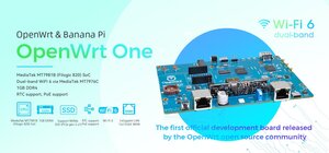 Роутер OpenWRT One (Wi-Fi 6, ×2 Ethernet, Flogic 820, 1 Гб ОЗУ, 256MB SPI NAND + 16 MB SPI NOR + M.2 2242/2230, PoE), из Китая