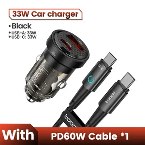 Автомобильное зарядное устройство с кабелем Toocki 33 Вт 