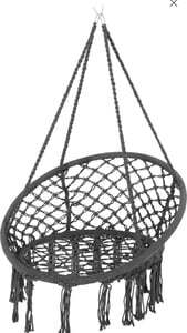 Кресло-гамак садовый 81x131 см, поликоттон/сталь, цвет тёмно-серый