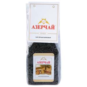 Чай АЗЕРЧАЙ Букет, черный байховый, крупнолистовой, прозрачная упаковка, 200 г