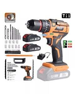 Дрель-шуруповерт RAZZ TS-20I2 (кейс и 2 аккума) 