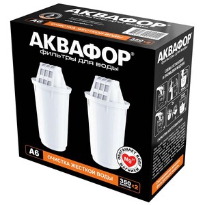 Картридж к фильтру для очистки воды Аквафор А6, 2шт (324 руб с баллами)