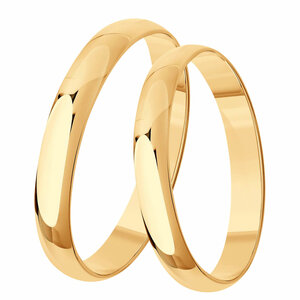 Кольцо обручальное Diamant online, красное золото, 585 проба