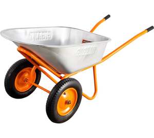 Строительная двухколесная тачка Gigant GX-02 110л, пневматические колеса 