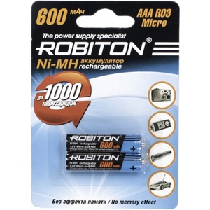 Аккумуляторы Robiton AAA 600 mAh, 2шт