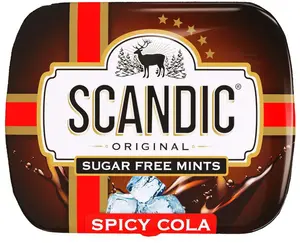 [Москва и др.] Конфеты без сахара Scandic Cola, 14 г (+ Лесные ягоды за 75₽ и Арктическая мята за 80₽)
