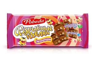 Шоколад молочный Победа Вкуса Взрывные пчелки, 80 г