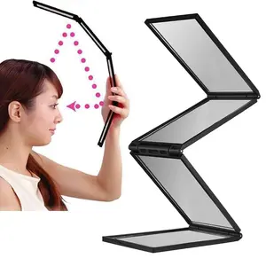 Зеркало стеклянное, для обзора затылка, складное, 4 секции, каждая секция 13х7 см (с Озон картой, из-за рубежа)