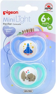 Пустышки PIGEON 3349078245 MiniLight Ракета+Слоники, 6+ мес, 2 шт.