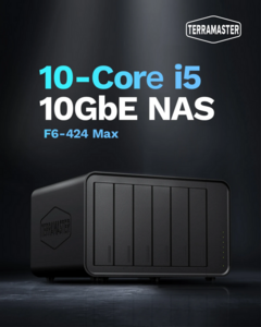 NAS TerraMaster F6‑424 MAX, 6 HDD, TOS6, Core i5 1235U, 8GB DDR5 RAM (из РФ)