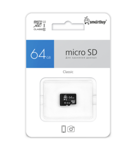 Карта памяти Smartbuy microSDXC 64 ГБ Class 10/UHS-1 скорость 25 и 60 МБ/с (без адаптера) с картой OZON