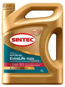 Масло моторное SINTEC EXTRALIFE 7000 5W-30, Синтетическое, 4 л