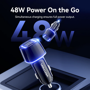 Автомобильное зарядное устройство Vention USB 48 Вт Quick Charge QC3.0