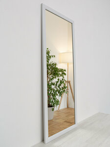 Зеркало настенное в полный рост интерьерное ЗеркалоОК, 30х80 см, белое (с Я.Пэй/Альфой, зависит от аккаунта)