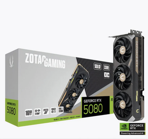 Видеокарта RTX 5080 ZOTAC SOLID CORE OC (с максимальным кошельком ВБ, будет снижение до 95000₽)