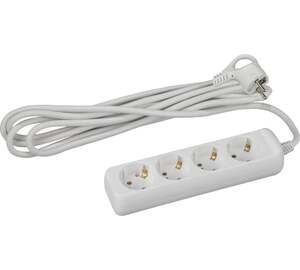 Удлинитель ЭРА UX4e3m c заземлением 3х0.75 мм², ПВС, 4 гнезда, 3 м