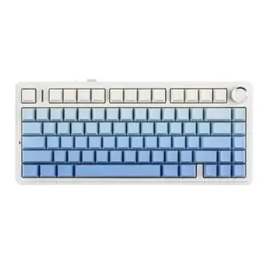 AULA Клавиатура беспроводная EPOMAKER x AULA F75 80% (Leobog Ice vein) (из-за рубежа, с Ozon картой)