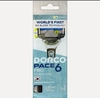 Dorco Бритва одноразовая PACE6 PRO (1 станок), 6 лезвий, плавающая головка, увлажняющая полоса, прорезиненная ручка