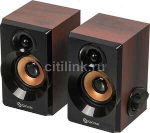 Колонки OKLICK OK-161, 2.0, темное дерево