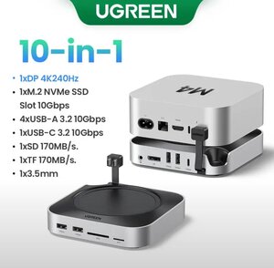 Док-станция UGREEN для Mac Mini M4 10-в-1 