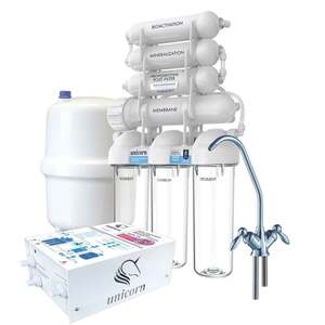 Осмос с насосом повышения давления и УФ-лампой Unicorn FRO-7NP, 7 ступеней очистки (с картой OZON)