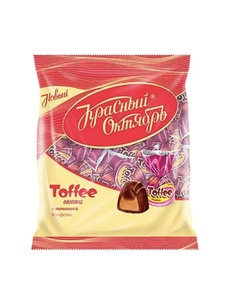 Конфеты КРАСНЫЙ ОКТЯБРЬ Toffee Original с начинкой, 250г (с вб картой)