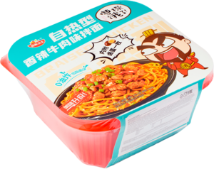 Лапша саморазогревающаяся YINGYANG WEISHI со вкусом говядины, 259.5г
