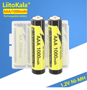 Перезаряжаемые батарейки ЛиитоКала Ni-10/AAA, 1000 мАч, 12 шт.
