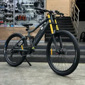 Электровелосипед двухподвес для взрослых BREND TIMETRY ORIGINAL D067, диаметр колес 27.5", 9 скоростей, цвет черный