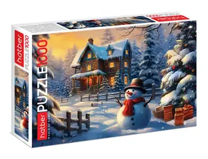 Пазлы Hatber 1000 элементов Веселый снеговик, 680х480 мм (с картой OZON)