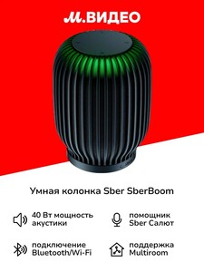 Умная колонка Sber SberBoom с GigaChat 2.0, 40 Вт (с картой Пэй)