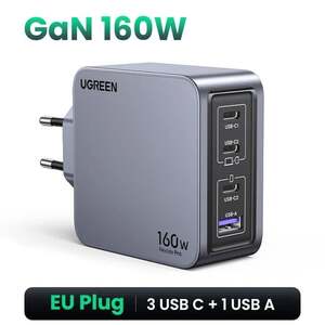 Быстрое зарядное устройство Ugreen Nexode Pro X763, GaN, 160W