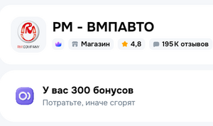 300 бонусов озона в Магазине ВМПАВТО