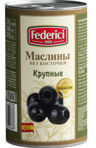 Маслины Federici крупные без косточки 350 г (с картой OZON)
