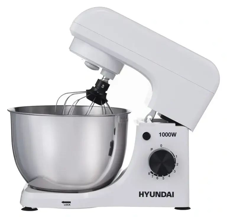 Планетарный миксер Hyundai HYM-S4451, 1000 Вт, чаша - сталь (с картой OZON)