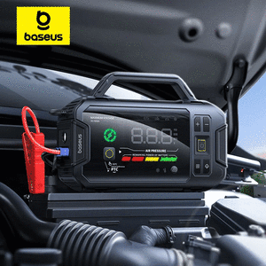 Автомобильный стартер-повербанк и воздушный компрессор с фонариком Baseus VJ1, 3000 A, 21600 мАч