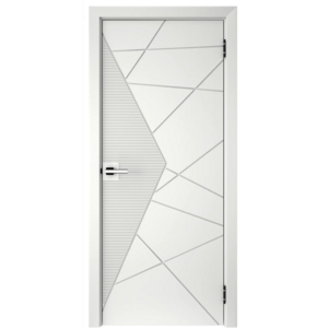 [Мск] Дверь межкомнатная глухая Соло 3 90x200 см эмаль белый с замком и петлями